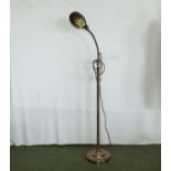 An Art Deco style brass standard lamp