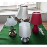 Four table lamps