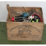 Box of assorted tools etc