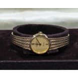 A Lady's 9ct gold Longines wristwatch