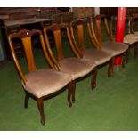 Set of four Edwardian mahogany chairs