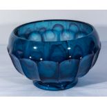 A Davidson's blue cloud glass bowl circa 1925