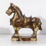 A Chinese jade carving of a horse