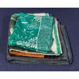 Five silk scarves