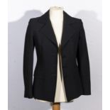 A Maxmara black wool tailored jacket size *