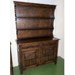 A 20th century oak dresser.