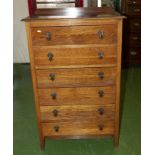 An oak tall chest