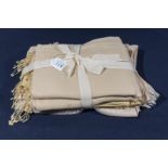 Two cream 100% cashmere pashminas and a pure wool scarf