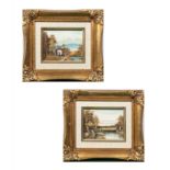 A pair of gilt framed pictures