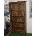 A hardwood open bookcase
