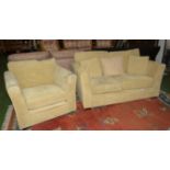 A two seater sofa and a matching armchair