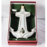 A vintage ceramic Napoleon anchor Godet Cognac decanter