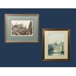 Two framed prints relating to Hawick