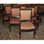 Six dining chairs