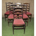 A set of six dining chairs