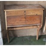 A vintage pine flour bin