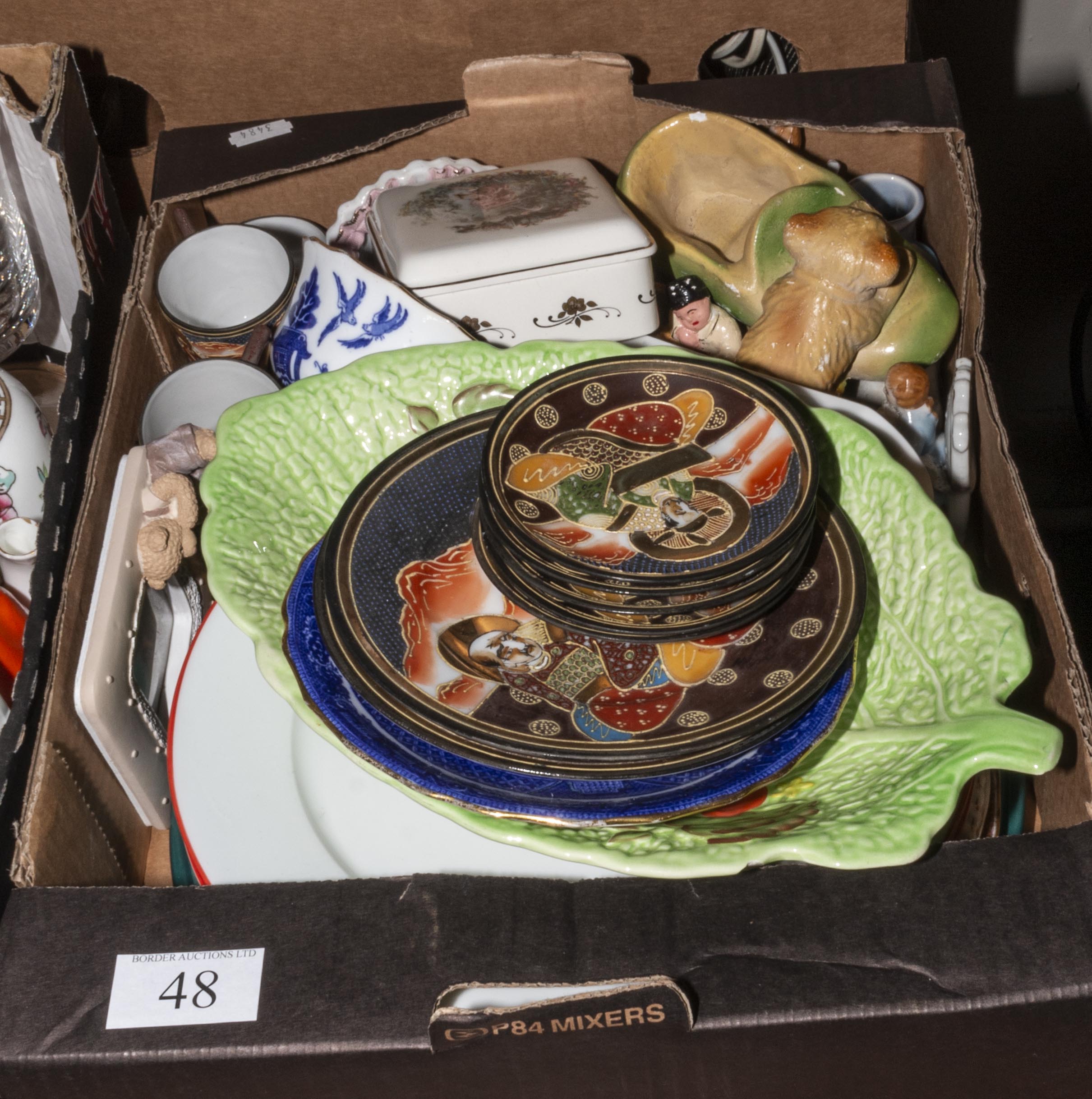 A box containing assorted pottery and china