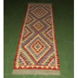 A vegetable dyed wool Chobi Kilim runner, 189cm x 69cm