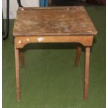 A vintage school desk