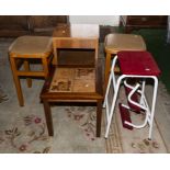Two stools, coffee and bedside table and steps