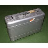 A metal suitcase