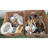 Two boxes of kitchen ware