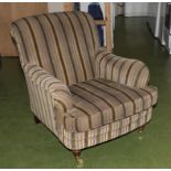 An upholstered armchair