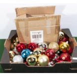 A box of Christmas baubles