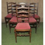 A set of six dining chairs