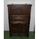 An oak drinks cabinet