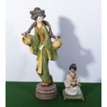 Two Oriental style figures