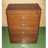 A chest of four drawers