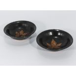 Two Song dynasty glazed bowls with leaf design