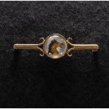 A 9ct gold horse head intaglio bar brooch