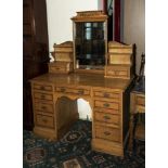 A nice quality late Victorian ash dressing table.