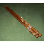 Wood curtain poles