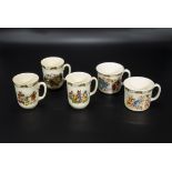 Five Bunnikins mugs