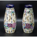 A pair of Czechoslovakia vases