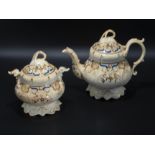 A Victorian tea pot and matching sucre