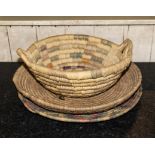 Three African baskets