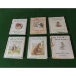 Six 1965 editions of Beatrix Potter tales,