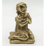 An ormolu figure of a girl praying.(probably from an ormolu clock.)