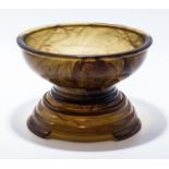 A cloud glass bowl on stand