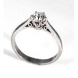 A platinum 50pt diamond solitaire ring