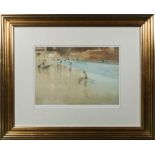 William Russell Flint print depicting a beach scene, limited edition #481/850, artists proof stamp