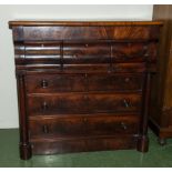 A Victorian mahogany chest.