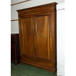 A French mahogany wardrobe.