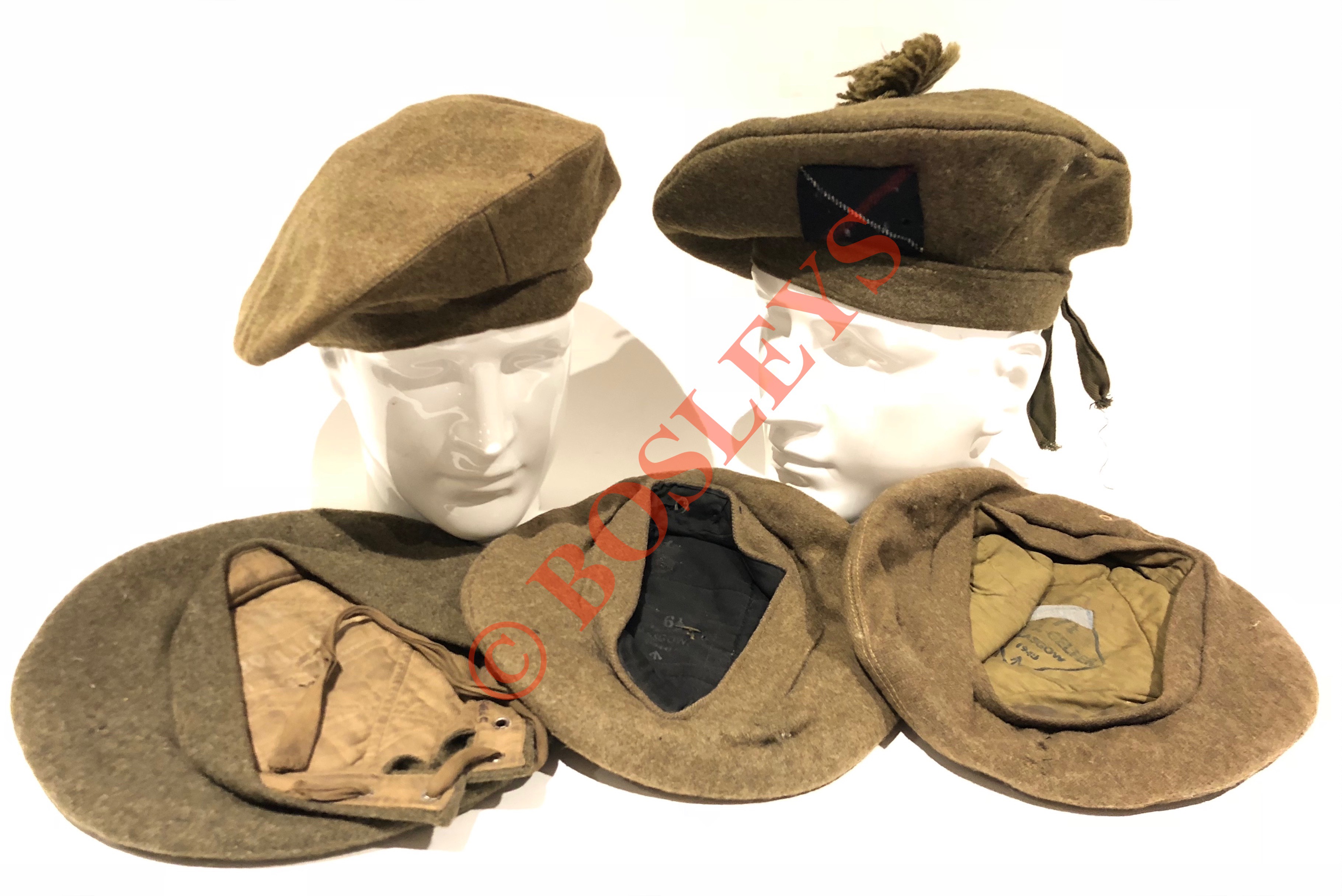 WW2 Period British Army Berets & Bonnets.