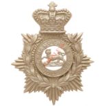 3rd (Portsmouth) VB Hampshire Regiment Victorian OR’s helmet plate badge circa 1885-1901.