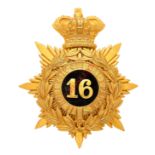 16th (Bedfordshire) Regiment of Foot Victorian Officer’s helmet plate circa 1878-81.